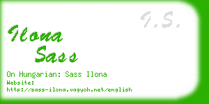 ilona sass business card